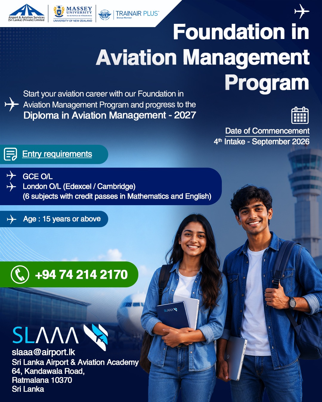 Full time-Diploma in Aviation Management
